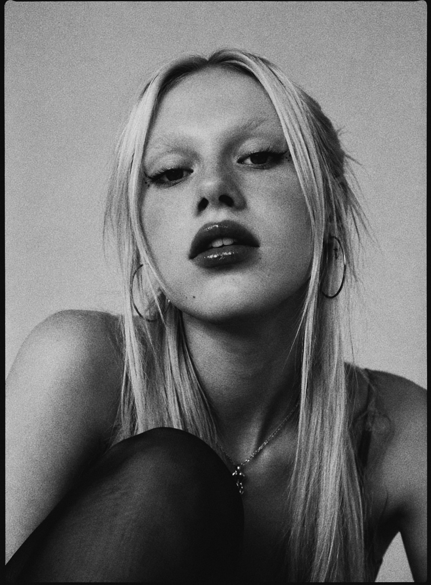Black-and-white portrait of Catherine Hansen
